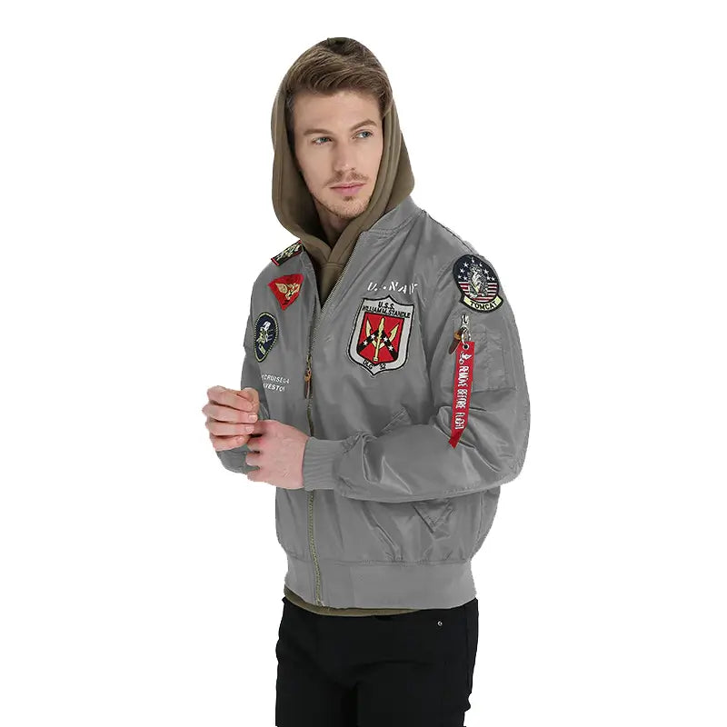 Jaqueta Top Gun ROU13 - Jaqueta Top Gun Casa Tech Loja Cinza XXS 