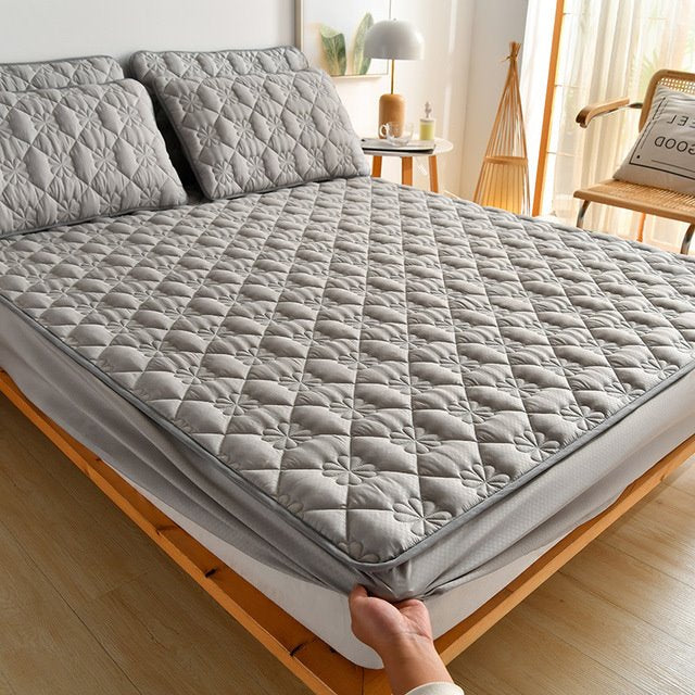 Jogo de Cama (Lençol + Fronhas) UTI42 - Jogo de Cama (Lençol + Fronhas) Casa Tech Cinza Solteiro (120x200x30) 