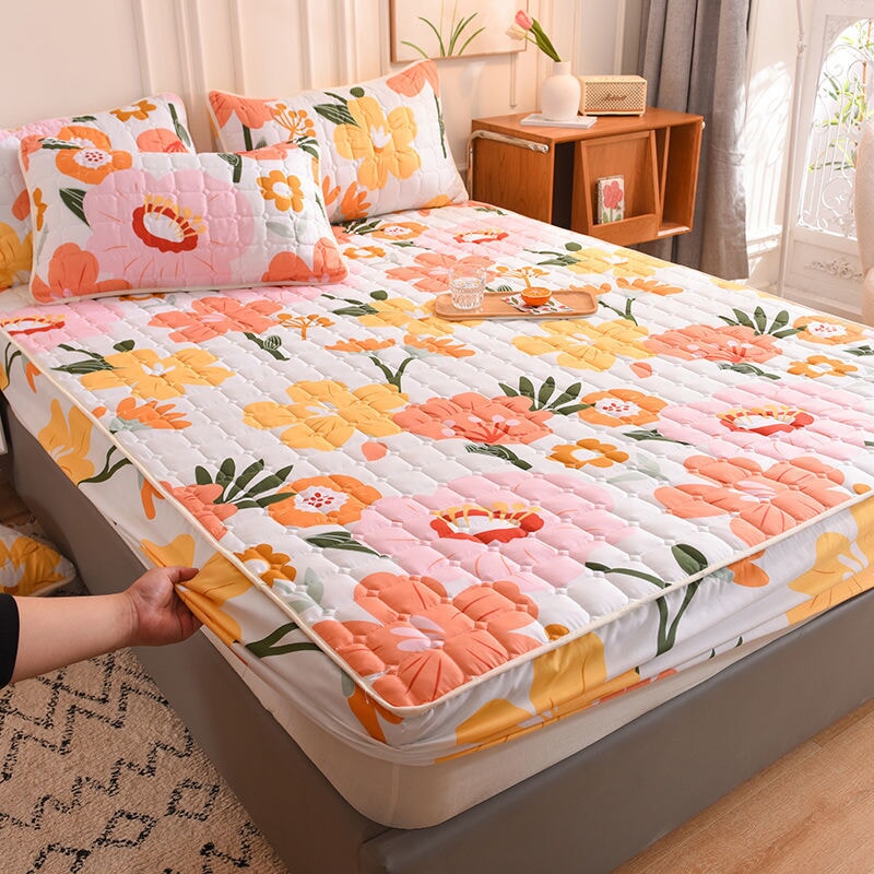 Jogo de Cama (Lençol + Fronhas) UTI42 - Jogo de Cama (Lençol + Fronhas) Casa Tech Floral Solteiro (120x200x30) 