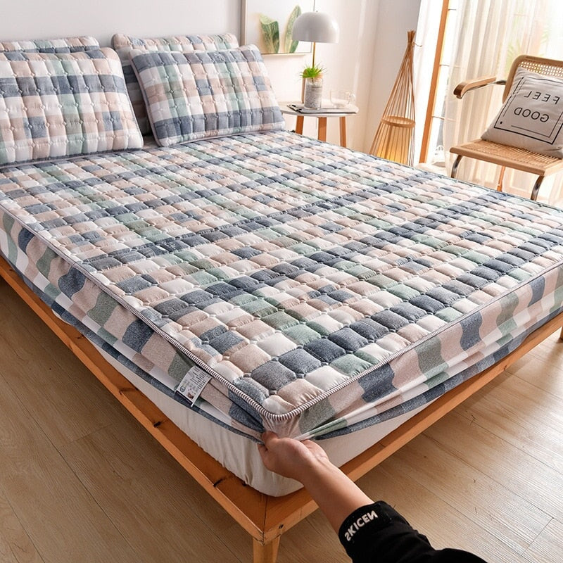 Jogo de Cama (Lençol + Fronhas) UTI42 - Jogo de Cama (Lençol + Fronhas) Casa Tech Xadrez Solteiro (120x200x30) 