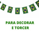 Kit 10un Bandeira do Brasil com Suporte para Carro Casa Tech Loja 
