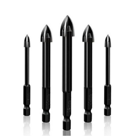 Kit Ferramentas de Perfuração Universal (5pcs) G4P1 - Kit Ferramentas de Perfuração Universal Casa Tech Loja Preto 5Pcs 