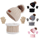 Kit Gorro, Luva e Cachecol Infantil Inverno 2022 G8P11 Casa Tech Loja 