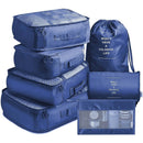 Kit Organizador de Mala de Viagem - 7 peças G10P6 - Kit Organizador de Mala de Viagem - 7 peças Casa Tech Loja Azul Marinho 
