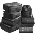 Kit Organizador de Mala de Viagem - 7 peças G10P6 - Kit Organizador de Mala de Viagem - 7 peças Casa Tech Loja Preto 