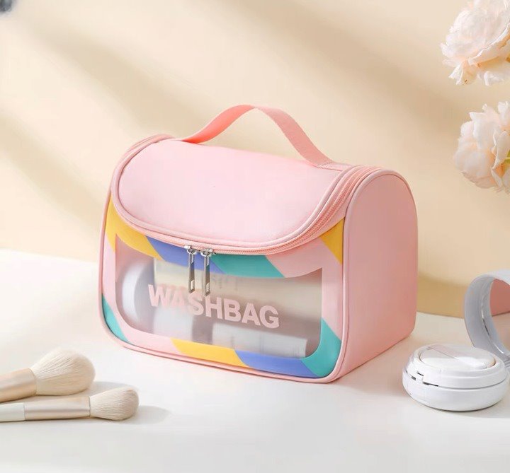 Kit Organizador Impermeável para Viagens BCF31 - Kit Organizador Impermeável para Viagens Casa Tech Rosa Claro 
