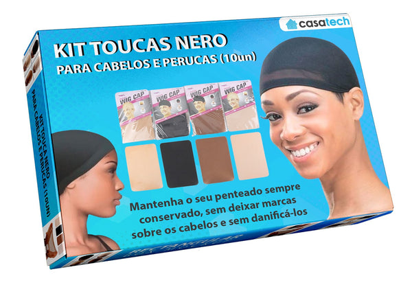 Kit Touca Nero para Cabelos e Perucas (10un) ACE02 - Kit Touca Nero para Cabelos e Perucas (10un) Casa Tech Loja 