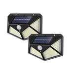 Lâmpada Solar Impermeável com 100 Luzes de LED para Paredes Externas e Jardins JEP12 - Lâmpada Solar Impermeável com 100 Luzes de LED para Paredes Externas e Jardins Queenal 2 unidades 