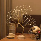 Luminária Árvore Decorativa PRE5 - Luminária Árvore Decorativa Casa Tech Loja Dourado Quente 
