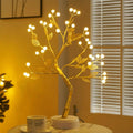 Luminária Árvore Decorativa PRE5 - Luminária Árvore Decorativa Casa Tech Loja Perola com Folhas 