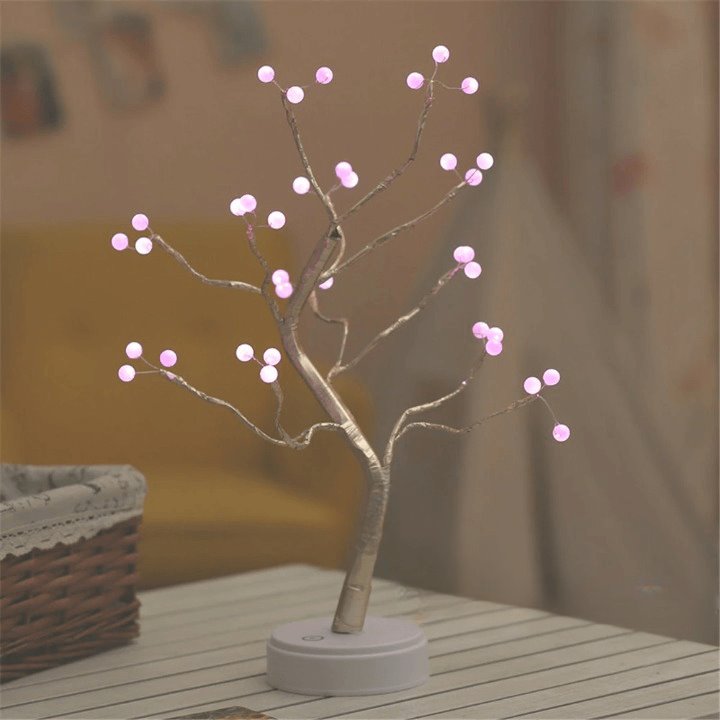 Luminária Árvore Decorativa PRE5 - Luminária Árvore Decorativa Casa Tech Loja Perola Rosa 
