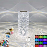 Luminária de Mesa de Cristal de LED Sensível ao Toque - 16 cores