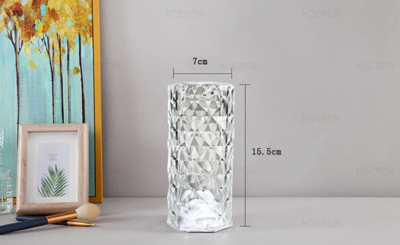 Luminária de Mesa de Cristal de LED Sensível ao Toque - 16 cores Casa Tech Loja 