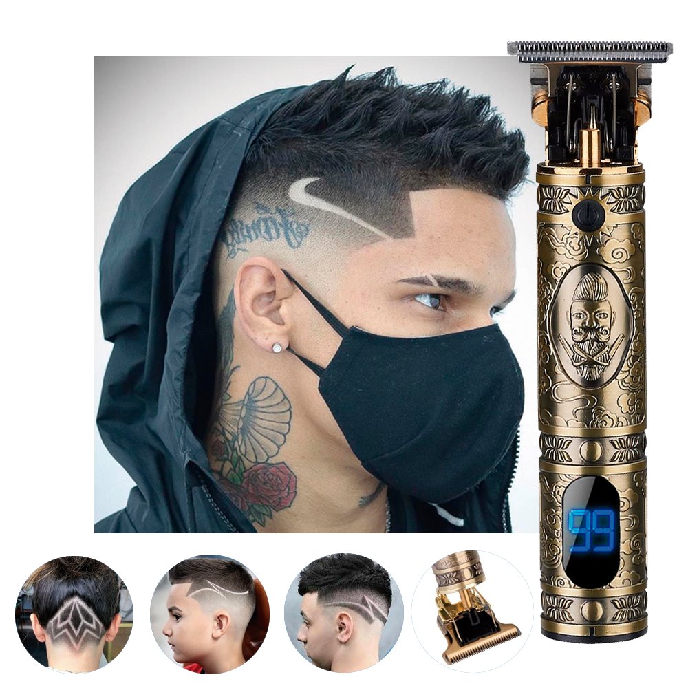 Máquina Acabamento Corte Cabelo Barba Profissional G3P13 - BarberMax Casa Tech Loja Moustache 