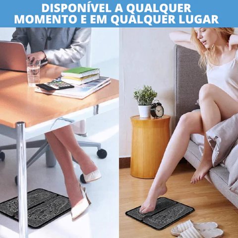 Massageador de Pés Elétrico EMS - Combate Dores e Inchaços sau Casa Tech 