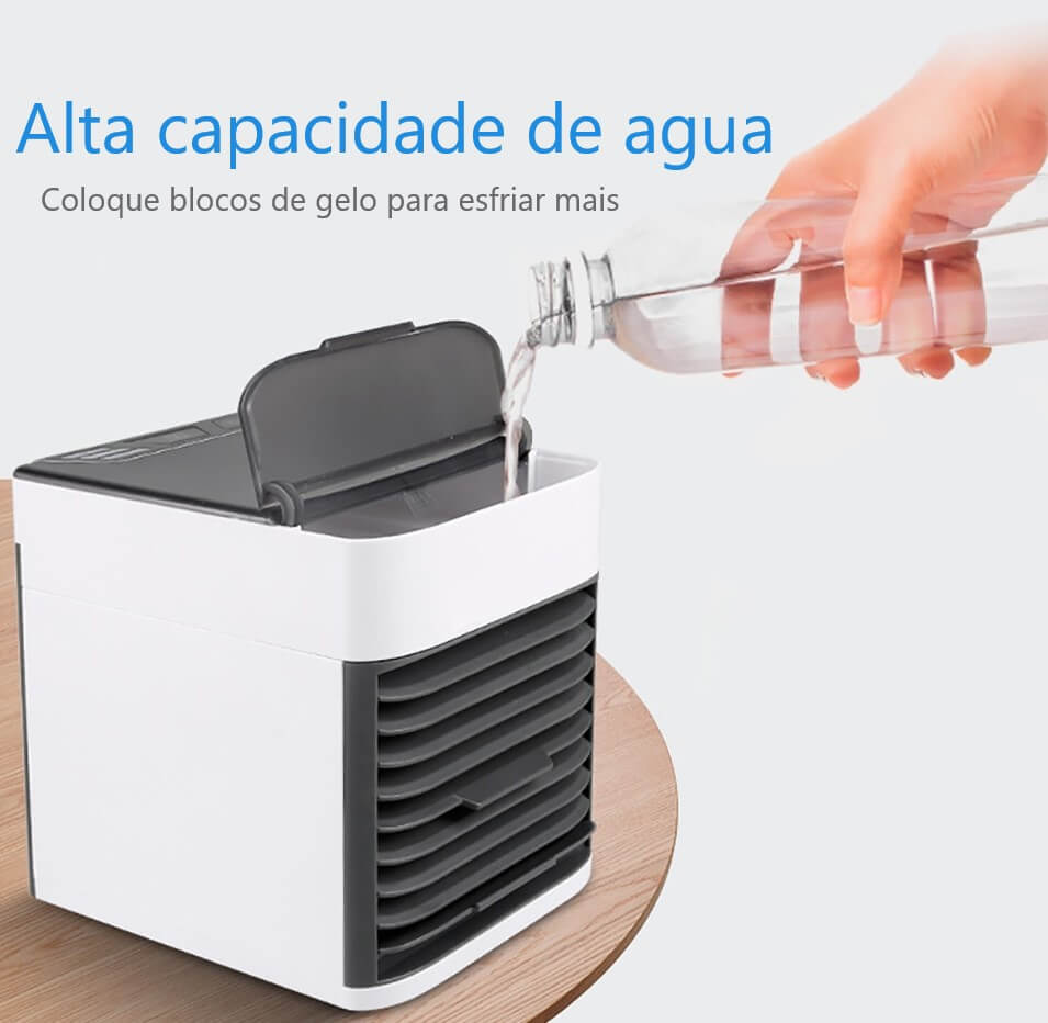 Mini Ar Condicionado Portátil USB G6P6 - Mini Ar Condicionado Portátil USB Casa Tech Loja 