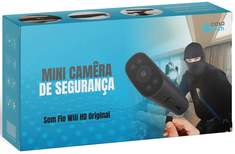 Mini Câmera de Segurança Sem Fio Wifi HD Original AEV04 - Mini Câmera de Segurança Sem Fio Wifi HD Original Casa Tech 