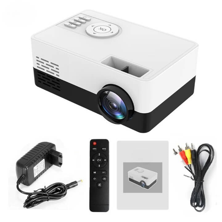 Mini Projetor Portátil HD ELE10 - Mini Projetor Portátil HD Casa Tech Loja Branco 