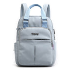 Mochila Anti-Roubo Impermeável com Carregador USB G1P13 - Mochila Impermeável Anti-Roubo Casa Tech Loja Azul claro 
