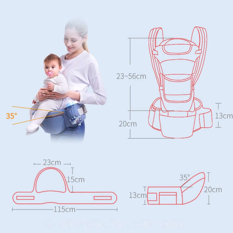Mochila Bebê Canguru – Multi Funcional Ergonômico G7P13 - Mochila Bebê Canguru – Multi Funcional Ergonômico Casa Tech Loja 