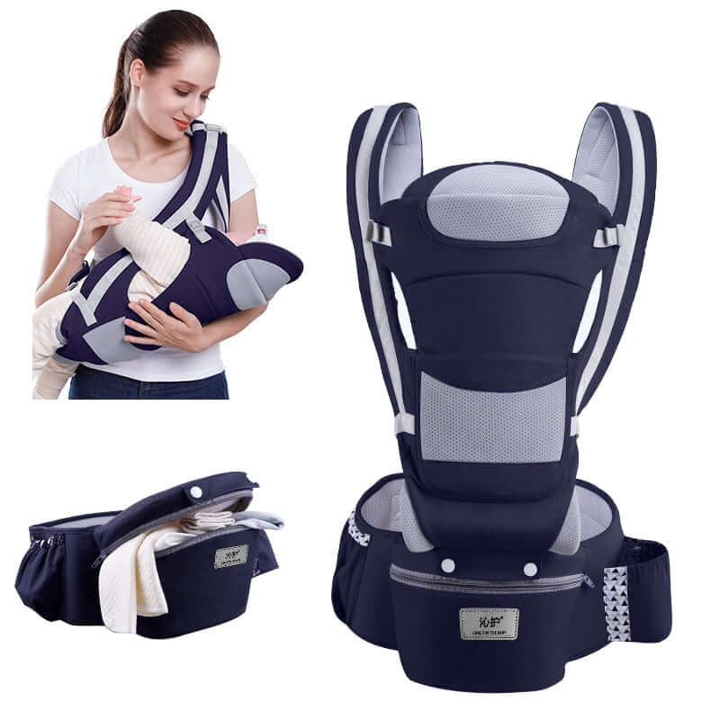 Mochila Bebê Canguru – Multi Funcional Ergonômico G7P13 - Mochila Bebê Canguru – Multi Funcional Ergonômico Casa Tech Loja Preto 