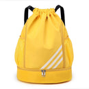 Mochila Esportiva Impermeável com Compartimento para Calçados MBM14 - Mochila Esportiva Impermeável com Compartimento para Calçados Casa Tech Amarelo 