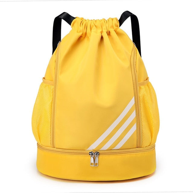 Mochila Esportiva Impermeável com Compartimento para Calçados MBM14 - Mochila Esportiva Impermeável com Compartimento para Calçados Casa Tech Amarelo 