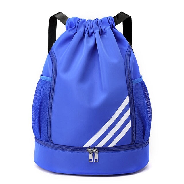 Mochila Esportiva Impermeável com Compartimento para Calçados MBM14 - Mochila Esportiva Impermeável com Compartimento para Calçados Casa Tech Azul 