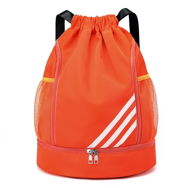 Mochila Esportiva Impermeável com Compartimento para Calçados MBM14 - Mochila Esportiva Impermeável com Compartimento para Calçados Casa Tech Laranja 