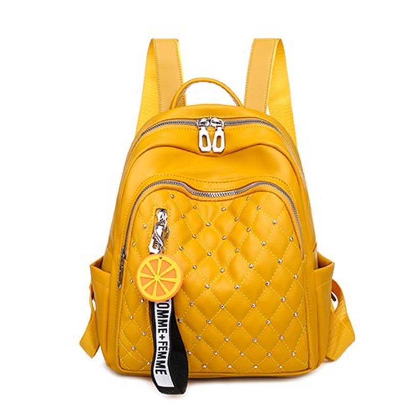 Mochila Feminina Estilosa Orange 0 Casa Tech Loja Amarelo 