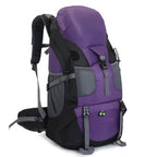 Mochila Viagem Camping Trilha Montanhismo Aventura 50L BOL26 - Mochila Viagem Camping Trilha Montanhismo Aventura 50L Casa Tech Loja Roxo 