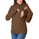 Moletom Amamentação com Capuz MEB09 - Moletom Amamentação com Capuz Casa Tech Marrom P 