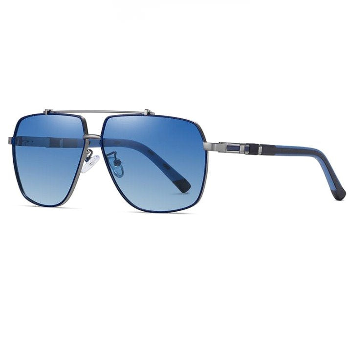 Óculos Aviador Polarizado Masculino OCM10 - Óculos Aviador Polarizado Masculino Casa Tech Azul 