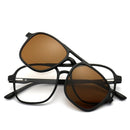 Óculos de Sol Magnético Polarizado OCM08 - Óculos de Sol Magnético Polarizado sonsat Marrom 