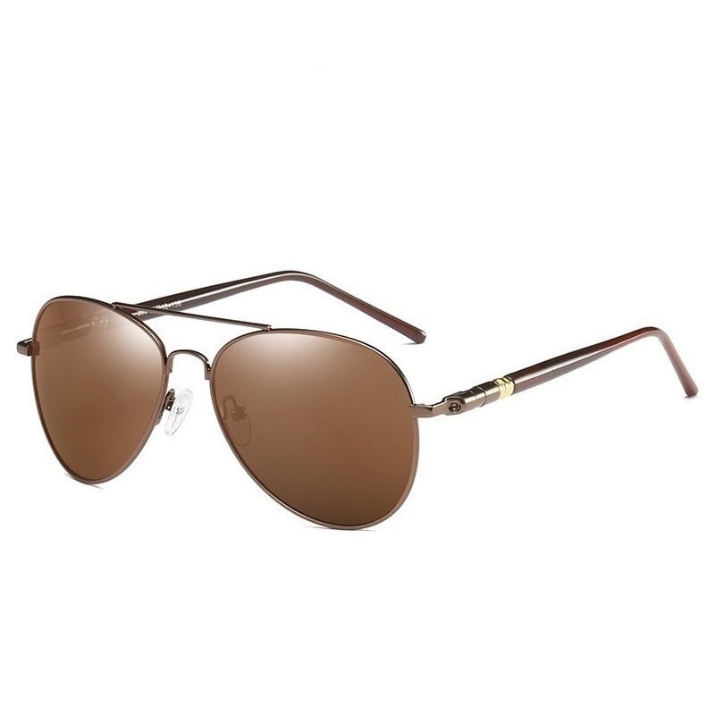Óculos de Sol Masculino Aviador Polarizado 0 Casa Tech Marrom 