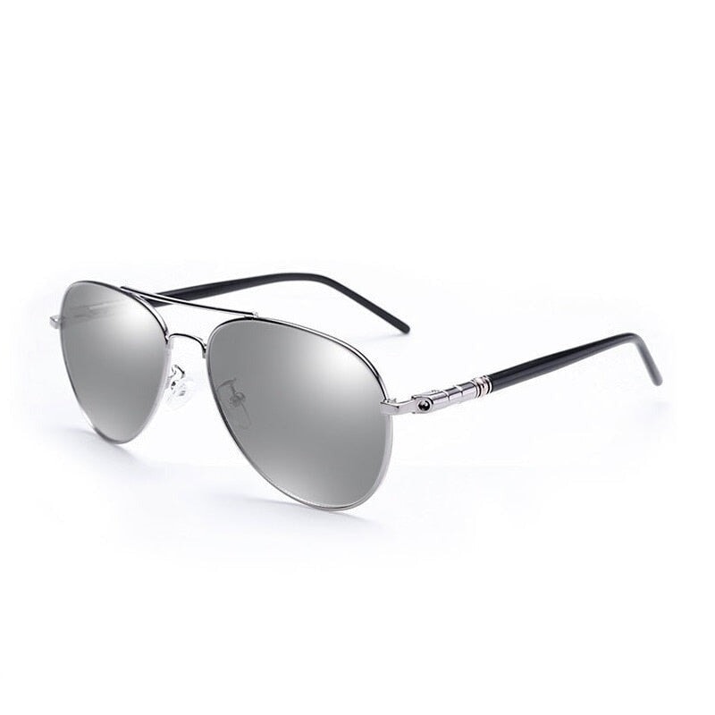 Óculos de Sol Masculino Aviador Polarizado 0 Casa Tech Prata 
