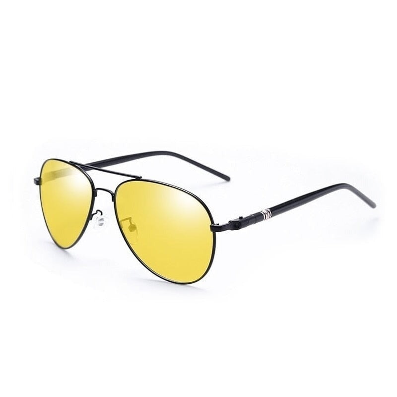 Óculos de Sol Masculino Aviador Polarizado 0 Casa Tech Visão Noturna 