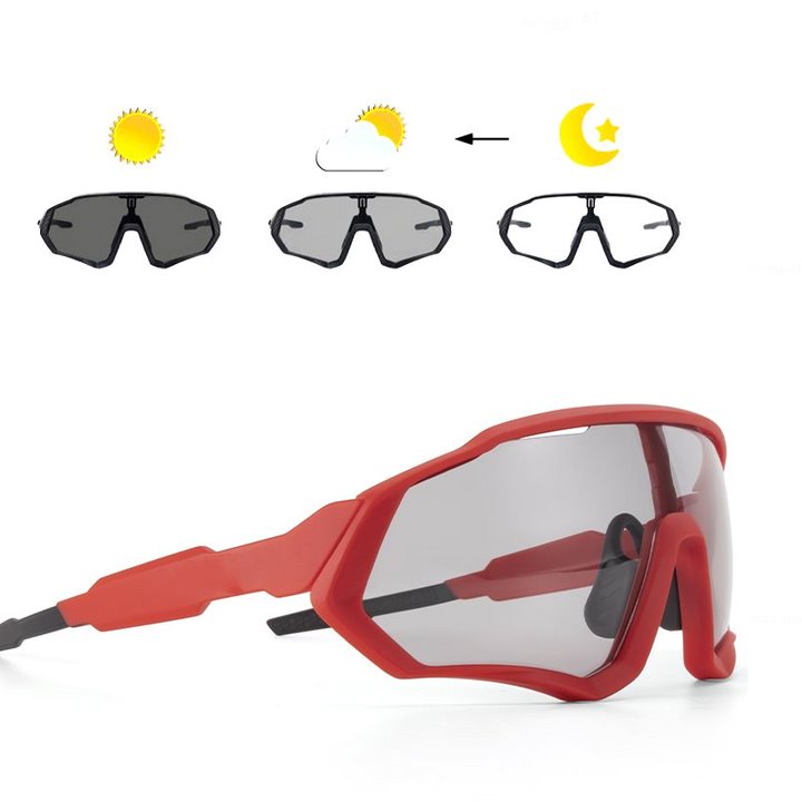 Óculos Unissex de Ciclismo - Bike Glasses OCM04 - Bike Glasses Casa Tech Vermelho 