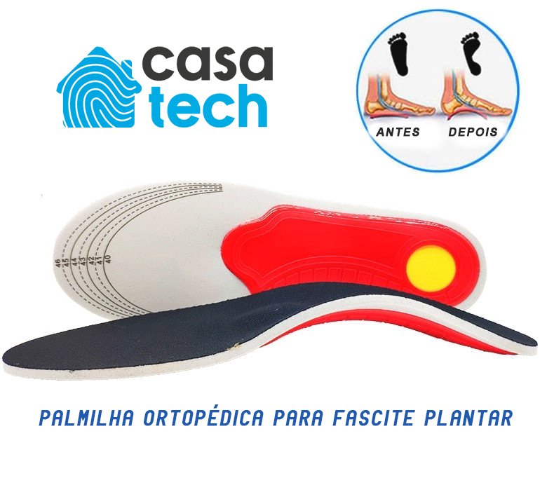 Palmilha Ortopédica para Fascite Plantar G4P31 - Palmilha Ortopédica para Fascite Casa Tech Loja 