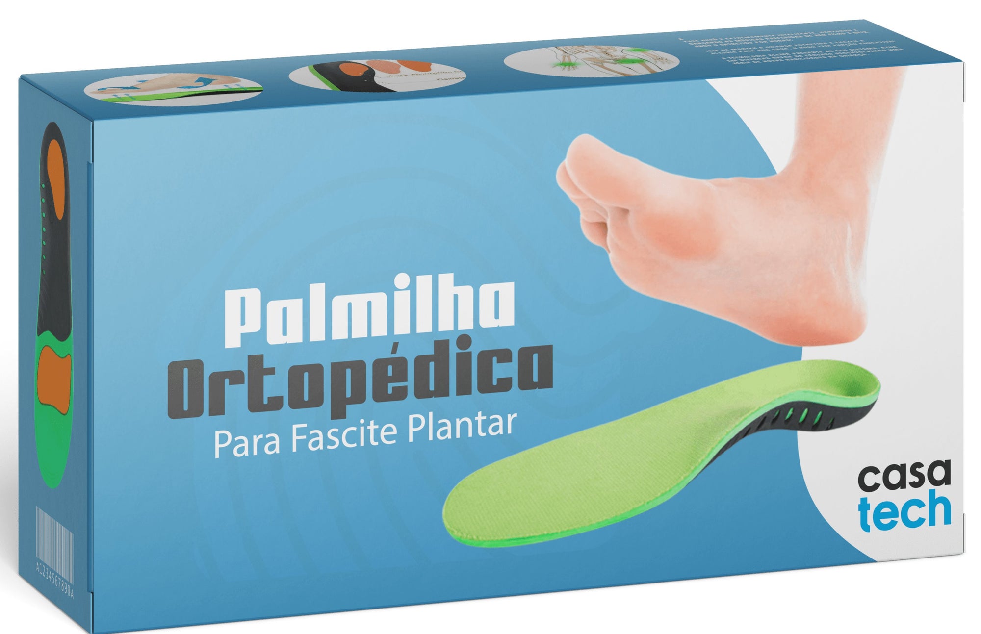Palmilha Ortopédica para Fascite Plantar ORT08 - Palmilha Ortopédica para Fascite Plantar Casa Tech 
