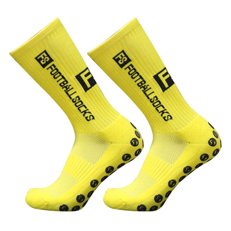 Par de Meias Antiderrapantes Ultra Confortáveis G4P8 - PAR DE MEIAS ANTIDERRAPANTES Casa Tech Loja Amarelo 