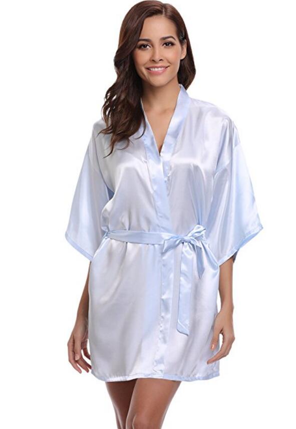 Pijama Feminino Curto de Cetim LIF21 - Pijama Feminino Curto de Cetim Casa Tech Azul Claro P 