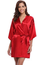 Pijama Feminino Curto de Cetim LIF21 - Pijama Feminino Curto de Cetim Casa Tech Vermelho P 