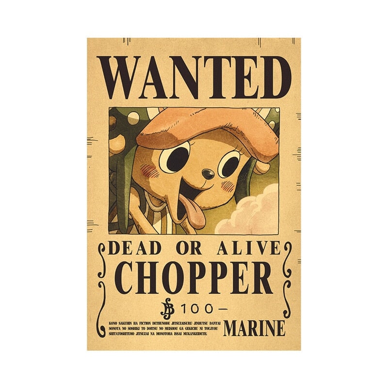 Poster Wanted One Piece BRI23 - Poster Wanted One Piece Casa Tech 12 