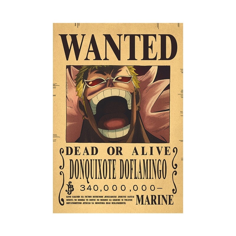 Poster Wanted One Piece BRI23 - Poster Wanted One Piece Casa Tech 18 