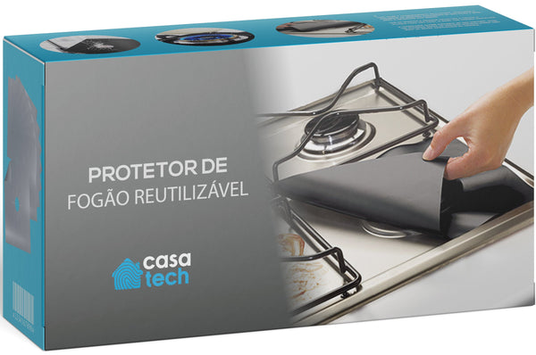 Protetor de Fogão Reutilizável COZ10 - Protetor de Fogão Reutilizável Casa Tech 