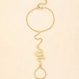 Pulseira com Anel Serpente Poderosa