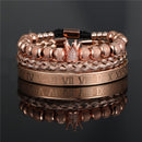 Pulseira Coroa Royale Premium ACE3 - Pulseira Coroa Royale Premium Casa Tech Loja Bronze Números Romanos 