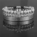 Pulseira Coroa Royale Premium ACE3 - Pulseira Coroa Royale Premium Casa Tech Loja Prata Números Romanos 