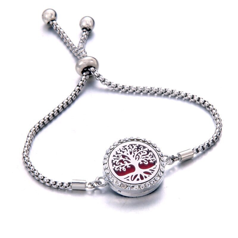 Pulseira Difusora de Perfume - Aroma terapia RPF07 - Pulseira Difusora de Perfume - Aroma terapia Casa Tech Arvore Vermelha 